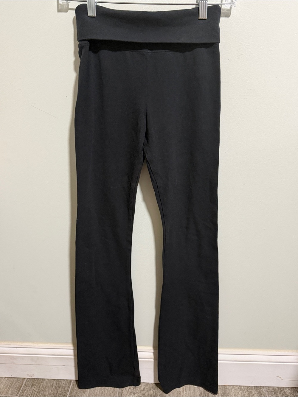 Brandy Melville Black Fold-Over Waist Leggings